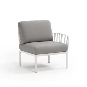 Poltrona Komodo Terminale Bianco Grigio Dx/Sx