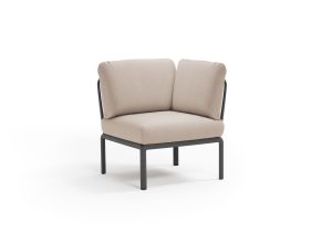 Poltrona Komodo Elemento Angolo Antracite Canvas