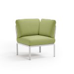 Poltrona Komodo Elemento Angolo Bianco Avocado