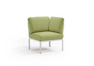 Poltrona Komodo Elemento Angolo Bianco Avocado