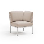 Poltrona Komodo Elemento Angolo Bianco Canvas