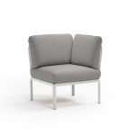 Poltrona Komodo Elemento Angolo Bianco - Grigio Komodo
