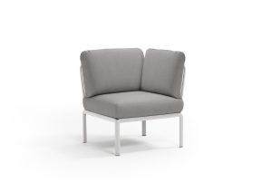 Poltrona Komodo Elemento Angolo Bianco - Grigio Komodo