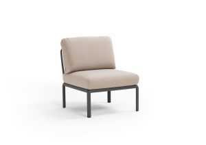 Poltrona Komodo Elemento Centrale Antracite Canvas