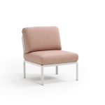 Poltrona Komodo Elemento Centrale Bianco Rosa Quarzo