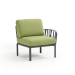 Poltrona Komodo Elemento Terminale Antracite Avocado Dx/Sx