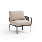 Poltrona Komodo Elemento Terminale Antracite Canvas Dx/Sx