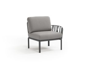 Poltrona Komodo Elemento Terminale Antracite Grigio dx/sx