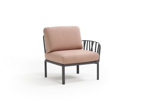 Poltrona Komodo Elemento Terminale Antracite Rosa Dx/Sx