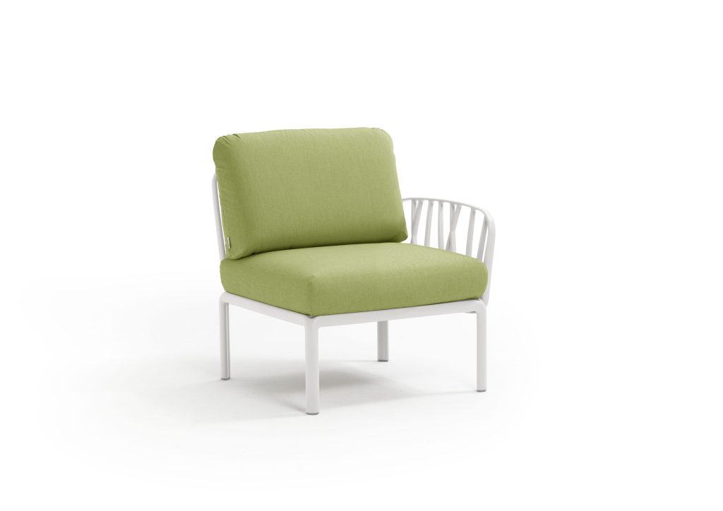 Poltrona Komodo Elemento Terminale Bianco Avocado Dx/Sx
