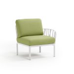 Poltrona Komodo Elemento Terminale Bianco Avocado Dx/Sx