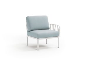 Poltrona Komodo Elemento Terminale Bianco Ghiaccio Dx/Sx