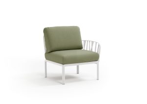Poltrona Komodo Elemento Terminale Bianco Giungla Dx/Sx
