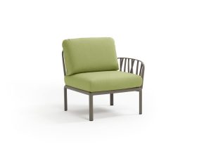 Poltrona Komodo Elemento Terminale Tortora Avocado Dx/Sx
