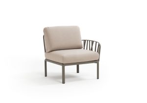 Poltrona Komodo Elemento Terminale Tortora Canvas  Dx/Sx