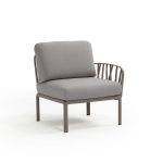 Poltrona Komodo Elemento Terminale Tortora Grigio DX/SX