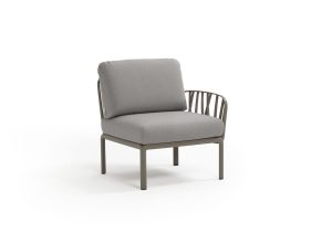Poltrona Komodo Elemento Terminale Tortora Grigio DX/SX