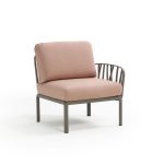 Poltrona Komodo Elemento Terminale Tortora Rosa Quarzo Dx/Sx