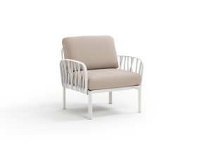 Poltrona Komodo Bianco Canvas