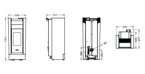Stufa a pellet Creo Supreme Natural Air Evo - Thermorossi