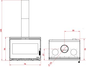 Inserto a legna - Palazzetti Ecopalex GTM80
