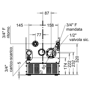 Termostufa a pellet - Thermorossi Dorica Idra 13 Metalcolor