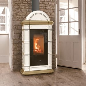 Stufa a legna Lienz Wood Maiolica Bianca - Thermorossi