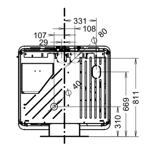 Stufa a pellet SlimQuadro 9 Cristallo