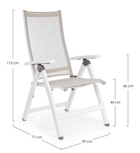 Poltrona Reclinabile Cruise Bianco Gk50