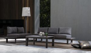 Set Salotto Angolare Con Cuscini Konnor Antracite