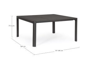 Tavolo Kiplin Allungabile 180-240x100 Antracite