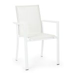 Sedia Con Braccioli Konnor Bianco