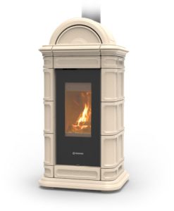 Stufa a legna Lienz Wood Maiolica Beige - Thermorossi