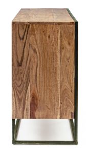 Credenza Egon 3A: Legno Acacia Massello e Acciaio