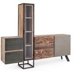 Credenza Manchester 2A-2C: Legno Mango, Acciaio