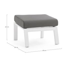 Puff Ottoman Kledi Bianco