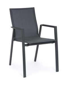 Sedia Krion Antracite Con Braccioli