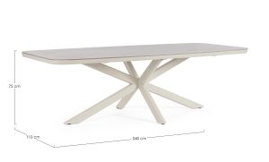 Tavolo Isacco Pelican 240x110