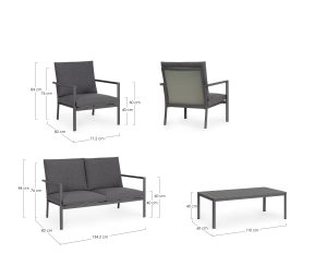 Set Salotto Konnor Antracite