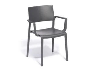 Sedia Lilibet Con Braccioli Antracite