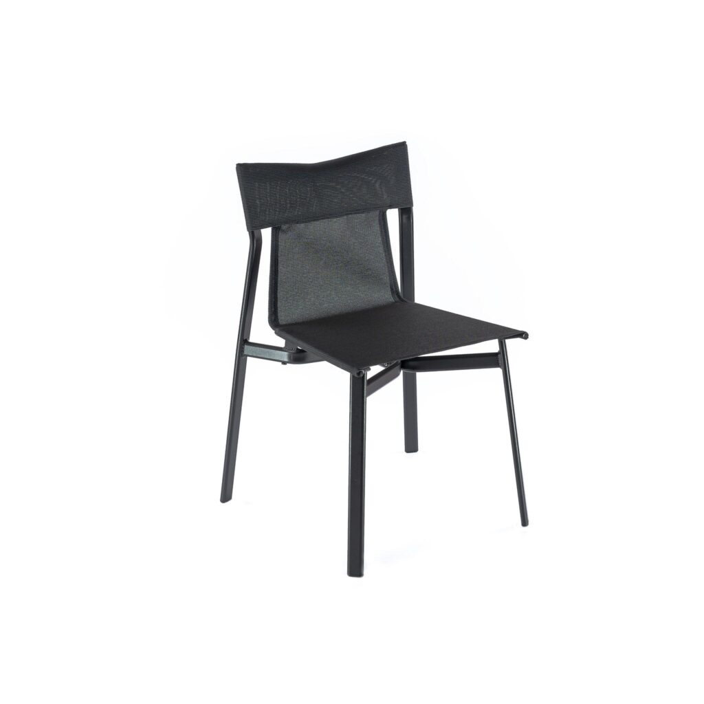 Sedia Breeze Nero Text Liquirizia