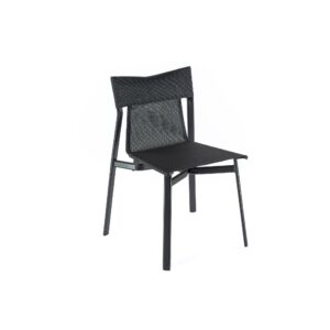 Sedia Breeze Nero Text Liquirizia
