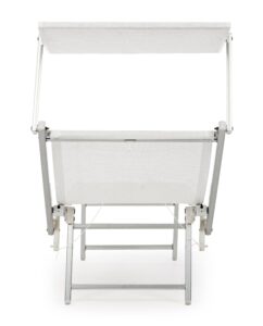 Lettino prendisole Cross Con Tettuccio Bianco