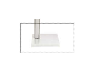 Ombrellone Shade con Basamento Bianco e Telo Tortora