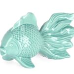 Pesce turchese in porcellana Favignana