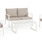 Set Salotto Con Cuscini Hilde Bianco LD30