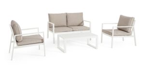 Set Salotto Con Cuscini Hilde Bianco LD30