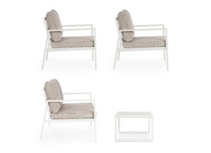 Set Salotto Con Cuscini Hilde Bianco LD30