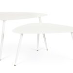 Tavolino Yvonne Sagom Bianco 77,5x73,5x45h cm