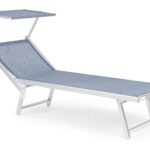 Lettino Cross Con Tettuccio Tessuto Blu Mix